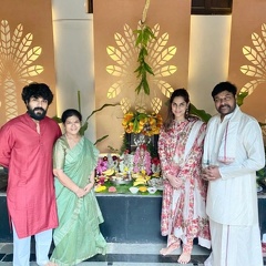 Chiranjeevi – RamCharan At Vinayaka Chaviti Pooja With Family