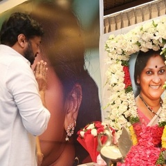 Uttej Wife Padma Condolence Meet Albums